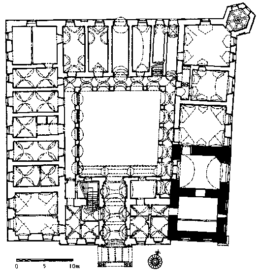 tvrz v Jeřicích – půdorys zámku